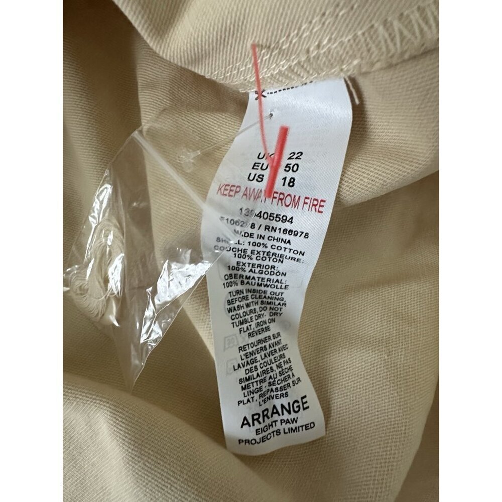 ARRANGE Curve Women’s structured boxy shirt in buttermilk Size 18 New - Picture 8 of 16